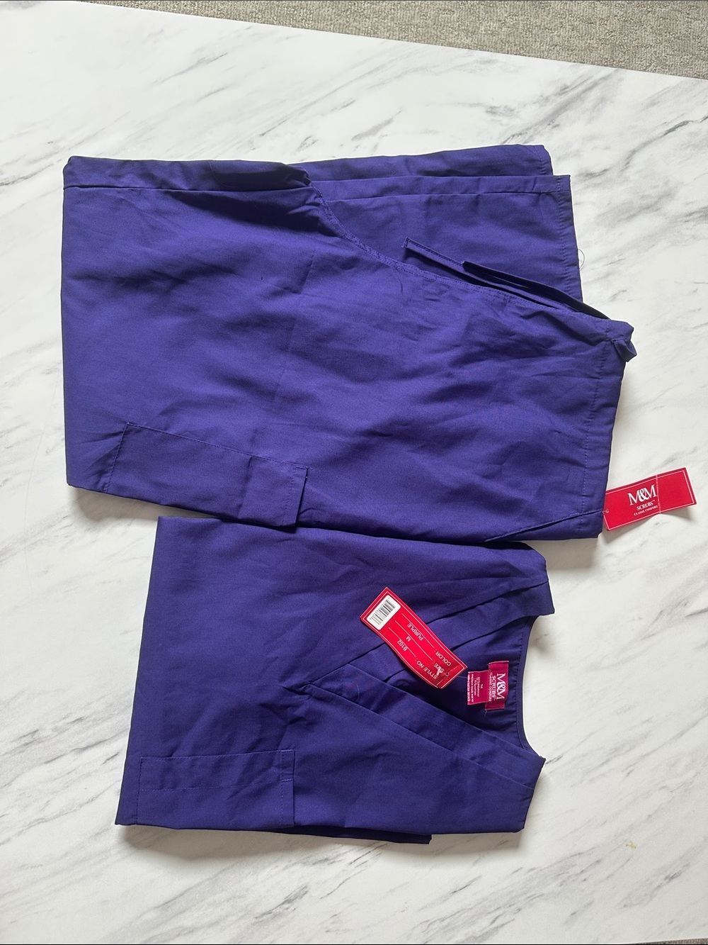M&M'S Purple Medical Scrub Set